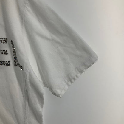 【中古品】【メンズ】 1piu1uguale3 RELAX ウノピゥウノウグァーレトレ リラックス UST-23034JI RHINE STONE S/S TEE 141-260329-SS-08-iwa サイズ：L カラー：ホワイト 万代Net店