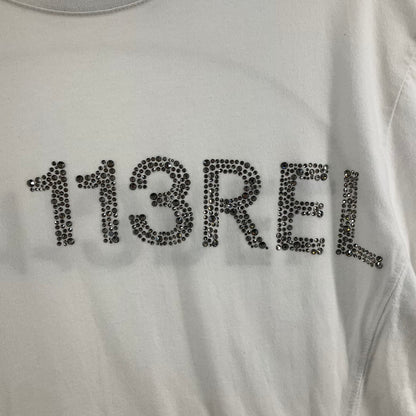 【中古品】【メンズ】 1piu1uguale3 RELAX ウノピゥウノウグァーレトレ リラックス UST-23034JI RHINE STONE S/S TEE 141-260329-SS-08-iwa サイズ：L カラー：ホワイト 万代Net店
