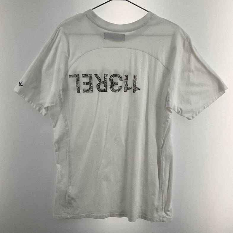 【中古品】【メンズ】 1piu1uguale3 RELAX ウノピゥウノウグァーレトレ リラックス UST-23034JI RHINE STONE S/S TEE 141-260329-SS-08-iwa サイズ：L カラー：ホワイト 万代Net店