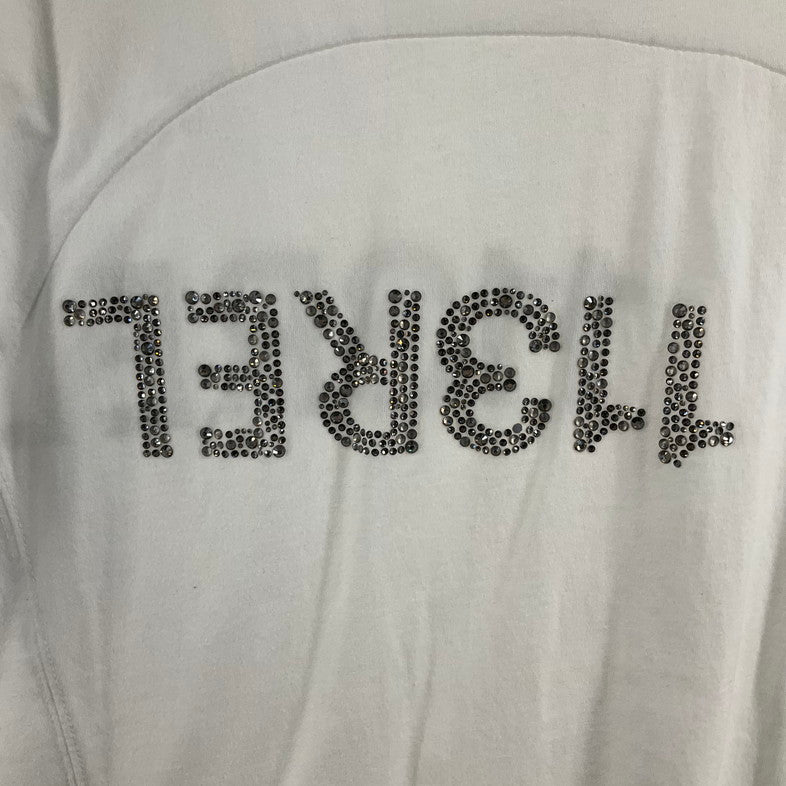 【中古品】【メンズ】 1piu1uguale3 RELAX ウノピゥウノウグァーレトレ リラックス UST-23034JI RHINE STONE S/S TEE 141-260329-SS-08-iwa サイズ：L カラー：ホワイト 万代Net店