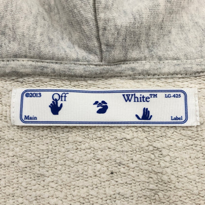 【中古品】【メンズ】 OFF-WHITE オフホワイト ZIP UP HOODIE OMBE001F20FLE007 ジップアップ フーディ パーカー スウェット トップス 142-260628-hn-09-fur サイズ：L カラー：グレー 万代Net店