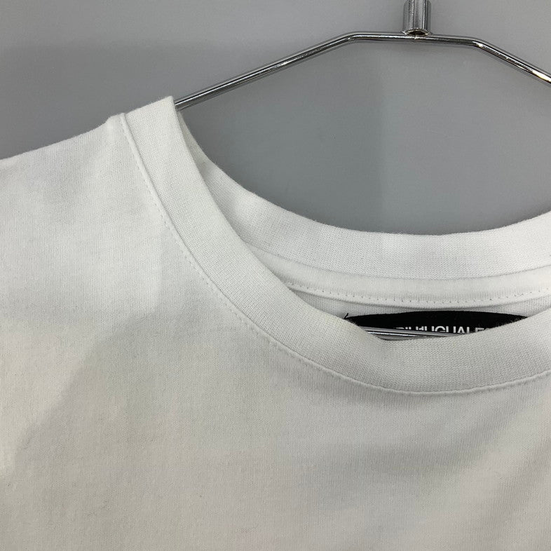 【中古品】【メンズ】 1piu1uguale3 RELAX ウノピゥウノウグァーレトレ リラックス UST-23034JI RHINE STONE S/S TEE 141-260329-SS-08-iwa サイズ：L カラー：ホワイト 万代Net店