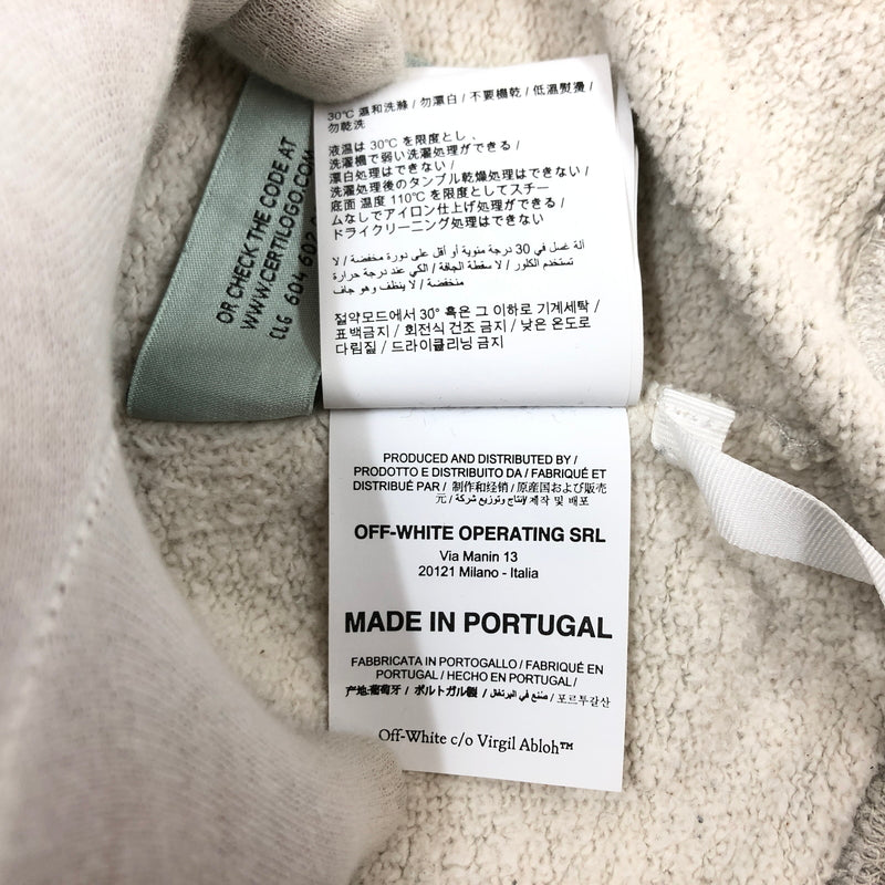 【中古品】【メンズ】 OFF-WHITE オフホワイト ZIP UP HOODIE OMBE001F20FLE007 ジップアップ フーディ パーカー スウェット トップス 142-260628-hn-09-fur サイズ：L カラー：グレー 万代Net店