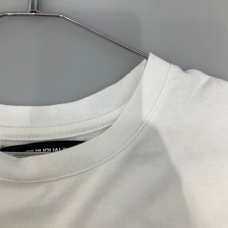【中古品】【メンズ】 1piu1uguale3 RELAX ウノピゥウノウグァーレトレ リラックス UST-23034JI RHINE STONE S/S TEE 141-260329-SS-08-iwa サイズ：L カラー：ホワイト 万代Net店
