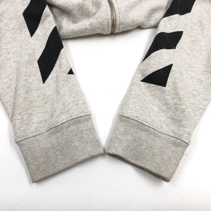 【中古品】【メンズ】 OFF-WHITE オフホワイト ZIP UP HOODIE OMBE001F20FLE007 ジップアップ フーディ パーカー スウェット トップス 142-260628-hn-09-fur サイズ：L カラー：グレー 万代Net店