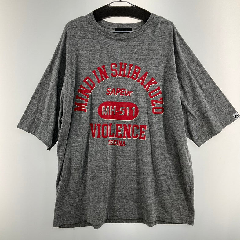 【中古品】【メンズ】 SAPEUR 浜田雅功 MIND IN SHIBAKUZO TEE 147-260329-SS-09-iwa サイズ：XL カラー：グレー 万代Net店