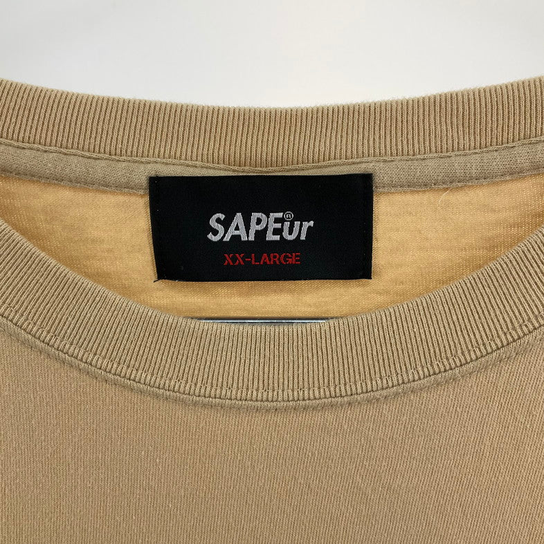 【中古品】【メンズ】 SAPEUR ARIGATO Tシャツ 147-260329-SS-10-iwa サイズ：XL カラー：ベージュ 万代Net店