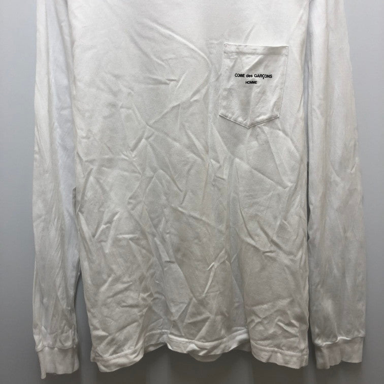 【中古品】【メンズ】 COMME des GARCONS HOMME コムデギャルソンオム COMME des GARCONS HOMME コムデギャルソン オム 綿天竺 L/S Tシャツ HD-T010 140-240815-SU-16-tom カラー：ホワイト 万代Net店