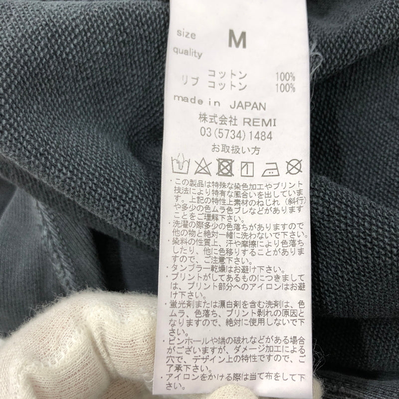 【現状渡し品】【メンズ】 REMI RELIEF レミレリーフ CREWNECK SWEATSHIRT クルーネック スウェットシャツ トレーナー トップス 145-260629-hn-04-fur サイズ：M カラー：チャコール系 万代Net店