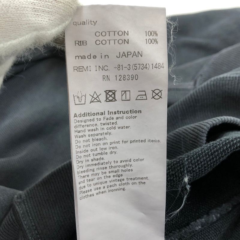 【現状渡し品】【メンズ】 REMI RELIEF レミレリーフ CREWNECK SWEATSHIRT クルーネック スウェットシャツ トレーナー トップス 145-260629-hn-04-fur サイズ：M カラー：チャコール系 万代Net店