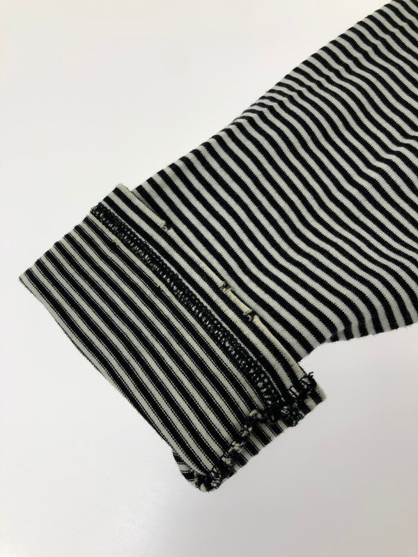 【中古品】【メンズ】 NUMBER(N)INE ナンバーナイン NIGHT CRAWLER期 05SS ASYMMETRY BORDER CUT AND SEW アシンメトリー ボーダー カットソー 140-261011-na-21-tagh サイズ：3 カラー：ブラック/ホワイト 万代Net店