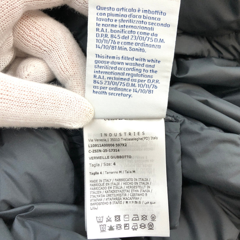 【中古品】【メンズ】 MONCLER モンクレール VERMEILLE HOODED SHORT DOWN JACKET L10911A00006 ヴェルメイユ フード ショート ダウンジャケット アウター 141-260917-hn-04-fur サイズ：4 カラー：ブラック 万代Net店