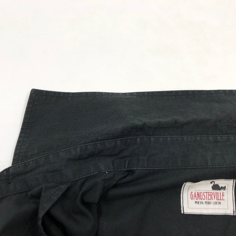 【中古品】【メンズ】 GANGSTERVILLE ギャングスタービル FRONT PRINT L/S SHIRT GSV-17-AW-24 フロントプリント 長袖シャツ カジュアルシャツ トップス 145-260701-hn-01-fur サイズ：M カラー：ブラック 万代Net店