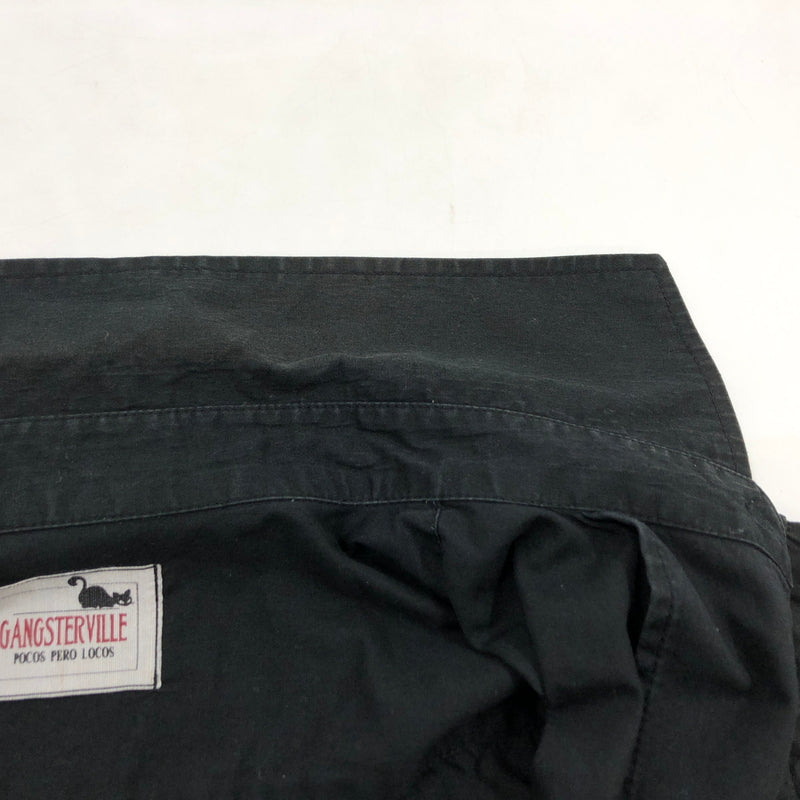 【中古品】【メンズ】 GANGSTERVILLE ギャングスタービル FRONT PRINT L/S SHIRT GSV-17-AW-24 フロントプリント 長袖シャツ カジュアルシャツ トップス 145-260701-hn-01-fur サイズ：M カラー：ブラック 万代Net店