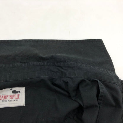 【中古品】【メンズ】 GANGSTERVILLE ギャングスタービル FRONT PRINT L/S SHIRT GSV-17-AW-24 フロントプリント 長袖シャツ カジュアルシャツ トップス 145-260701-hn-01-fur サイズ：M カラー：ブラック 万代Net店