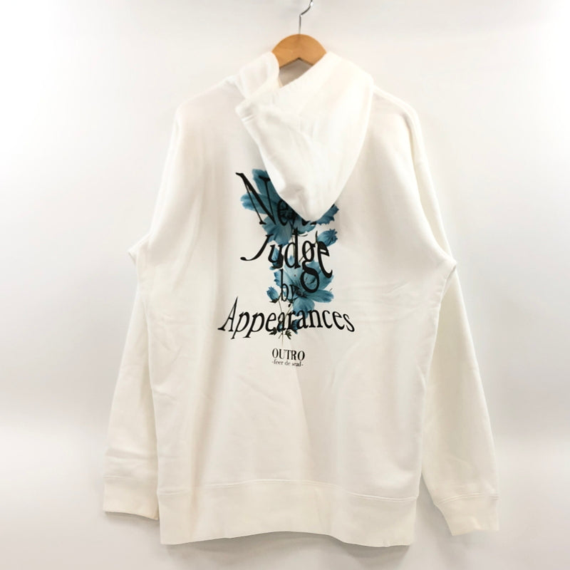 【中古品】【メンズ】 OUTRO-feer de seal- アウトロフィールデシール BACK PRINT HOODIE バックプリント フーディ パーカー スウェット トップス 147-260917-hn-05-fur サイズ：不明 カラー：ホワイト 万代Net店