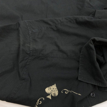 【中古品】【メンズ】 GANGSTERVILLE ギャングスタービル FRONT PRINT L/S SHIRT GSV-17-AW-24 フロントプリント 長袖シャツ カジュアルシャツ トップス 145-260701-hn-01-fur サイズ：M カラー：ブラック 万代Net店