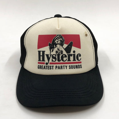 【現状渡し品】【メンズ/レディース】 HYSTERIC GLAMOUR ヒステリックグラマー GUITAR GIRL MESH CAP 02233QH05 ギター ガール メッシュ キャップ 帽子 185-260701-hn-02-fur サイズ：F カラー：ブラック/ホワイト 万代Net店