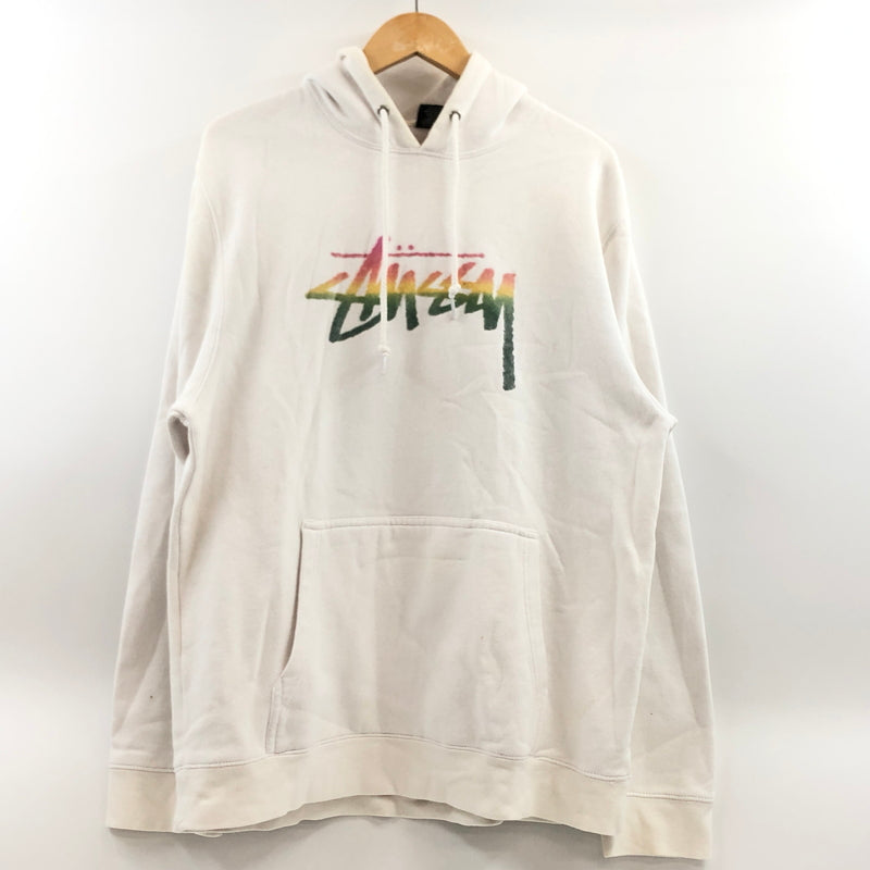【中古品】【メンズ】 STUSSY ステューシー STOCKFADE HOODIE ストックフェード フーディー パーカー スウェット トップス 142-260917-hn-06-fur サイズ：L カラー：ホワイト 万代Net店