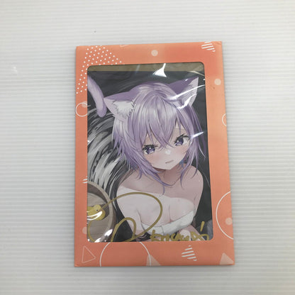 【中古美品】 ホロライブ 猫又おかゆ 誕生日記念2023 直筆サイン入りポストカード 053-260330-yk-12-tag 万代Net店