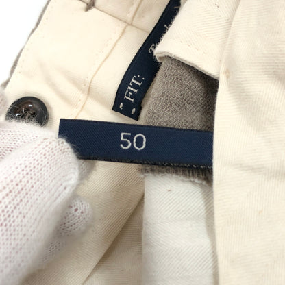 【現状渡し品】【メンズ】 GERMANO ジェルマーノ WOOL TUCK PANTS ウール タックパンツ ボトムス 152-260917-hn-07-fur サイズ：50 カラー：ブラウン 万代Net店