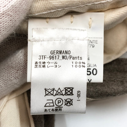 【現状渡し品】【メンズ】 GERMANO ジェルマーノ WOOL TUCK PANTS ウール タックパンツ ボトムス 152-260917-hn-07-fur サイズ：50 カラー：ブラウン 万代Net店