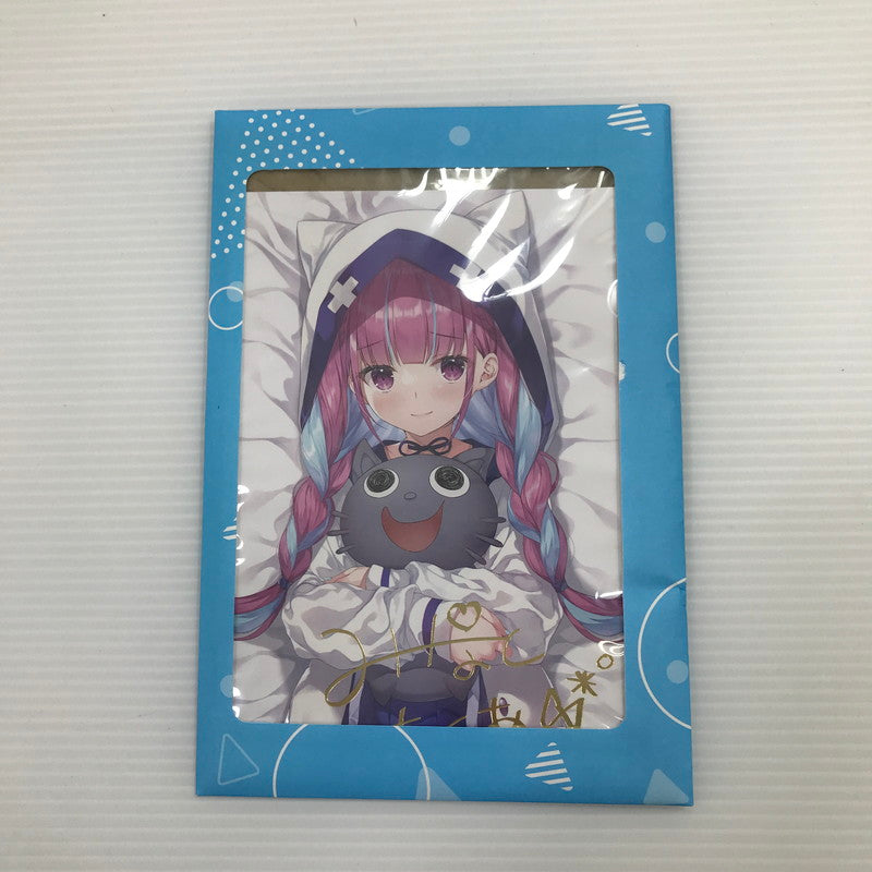 【中古美品】 ホロライブ 湊あくあ 活動4周年記念 箔押しサイン入りポストカード 053-260330-yk-10-tag 万代Net店