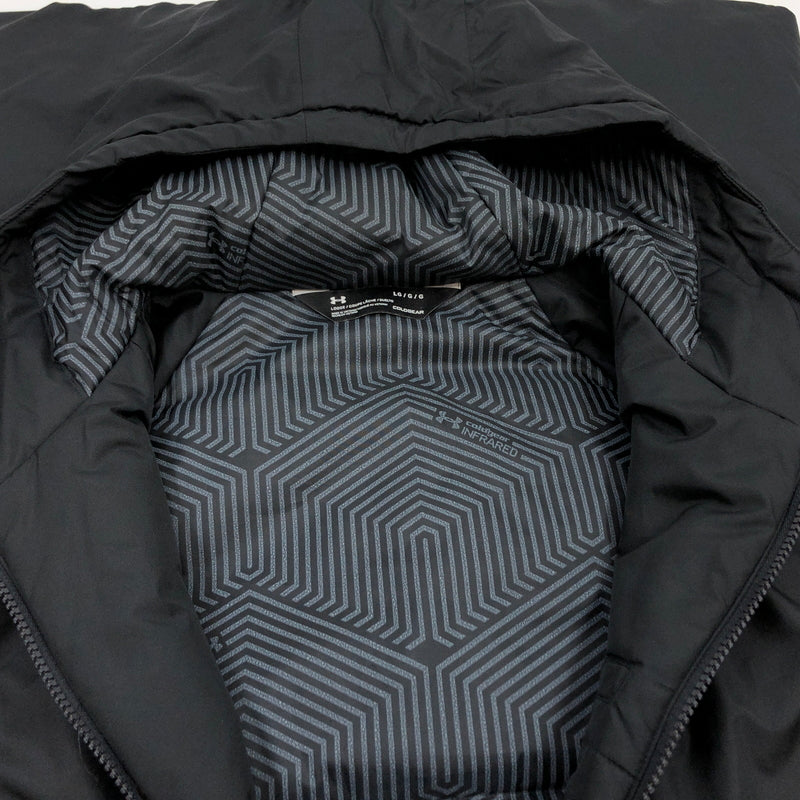 【中古品】【メンズ】 UNDER ARMOUR アンダーアーマー LONG JACKET 1319756 中綿 ロングジャケット アウター 148-260917-hn-09-fur サイズ：L カラー：ブラック 万代Net店