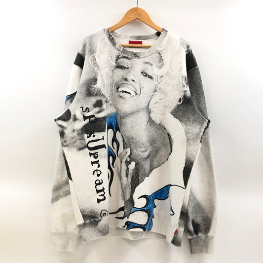 【中古品】【メンズ】 SUPREME シュプリーム NAOMI CREWNECK ナオミ クルーネック スウェット トレーナー トップス 149-260919-hn-01-fur サイズ：XL カラー：ホワイト/ブラック 万代Net店