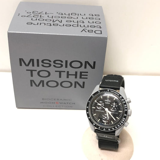 【中古品】【メンズ】 Swatch スウォッチ OMEGA×SWATCH MISSION TO THE MOON 197-240816-wy-1-tom カラー：ブラック グレー 万代Net店