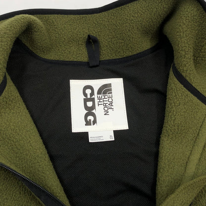 【中古品】【メンズ】 CDG コムデギャルソン × THE NORTH FACE ザ・ノースフェイス NORTH DOME WIND PULLOVER FLEECE NA52423CD ノースドームウインドプルオーバー フリース 140-260919-hn-03-fur サイズ：XL カラー：グリーン系 万代Net店