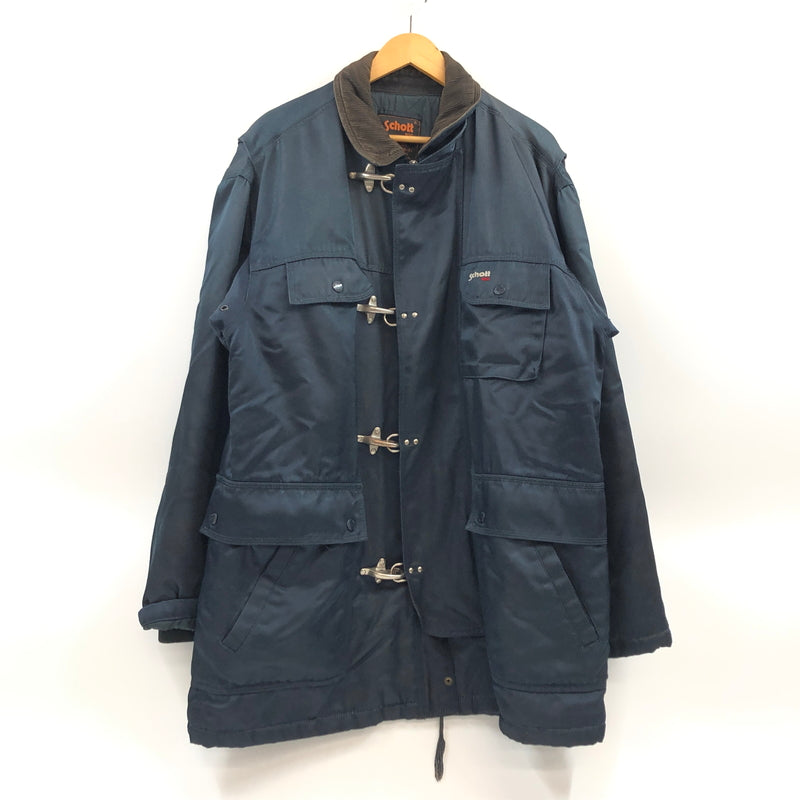 【中古品】【メンズ】 SCHOTT ショット FIREMAN JACKET WK-435-95 ファイアーマンジャケット アウター 146-260919-hn-05-fur サイズ：XL カラー：ネイビー 万代Net店