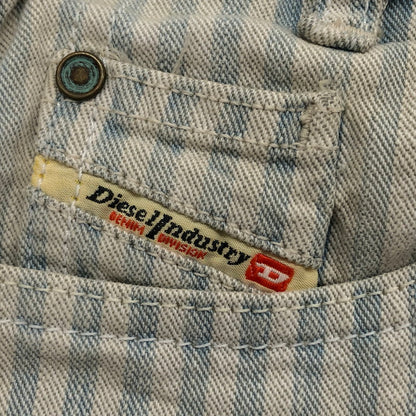 【現状渡し品】【レディース】 DIESEL ディーゼル RYOTH WASH n008DN ウォッシュ ストライプデニムパンツ ボトムス 152-250723-hn-06-fur サイズ：27 カラー：ホワイト/ブルー系 万代Net店