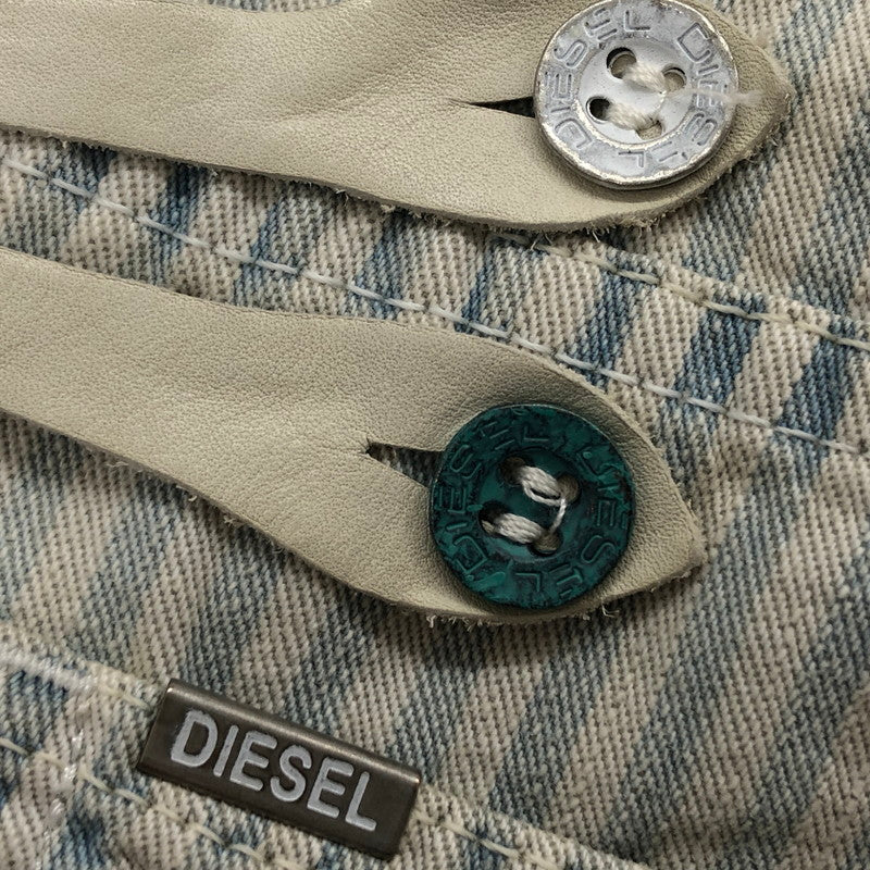 【現状渡し品】【レディース】 DIESEL ディーゼル RYOTH WASH n008DN ウォッシュ ストライプデニムパンツ ボトムス 152-250723-hn-06-fur サイズ：27 カラー：ホワイト/ブルー系 万代Net店