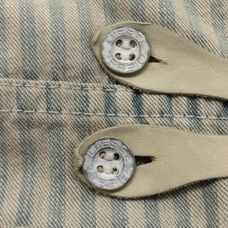 【現状渡し品】【レディース】 DIESEL ディーゼル RYOTH WASH n008DN ウォッシュ ストライプデニムパンツ ボトムス 152-250723-hn-06-fur サイズ：27 カラー：ホワイト/ブルー系 万代Net店