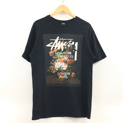 【中古品】【メンズ】 STUSSY ステューシー FLOWERART SS TEE フラワーアート 半袖Tシャツ トップス 142-260919-hn-06-fur サイズ：M カラー：ブラック 万代Net店