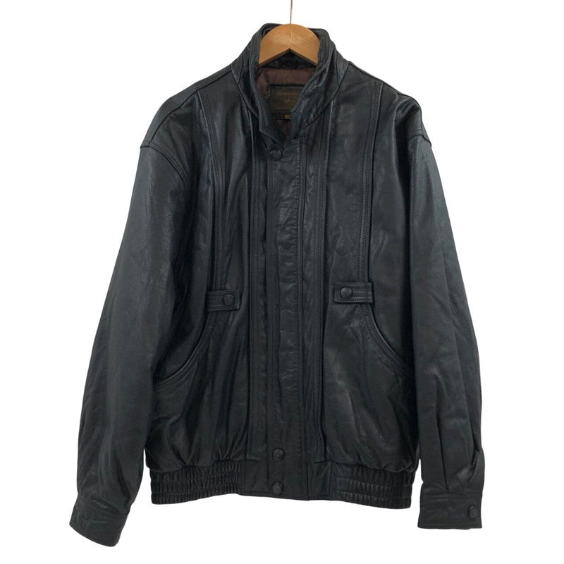 【中古品】【メンズ】 SEAHOP CLUB シーホップクラブ 90S COWHIDE LEATHER JACKET 90年代 カウハイド レザージャケット アウター 146-260411-hn-05-fur サイズ：L カラー：ブラック 万代Net店