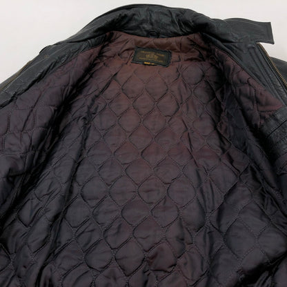 【中古品】【メンズ】 SEAHOP CLUB シーホップクラブ 90S COWHIDE LEATHER JACKET 90年代 カウハイド レザージャケット アウター 146-260411-hn-05-fur サイズ：L カラー：ブラック 万代Net店
