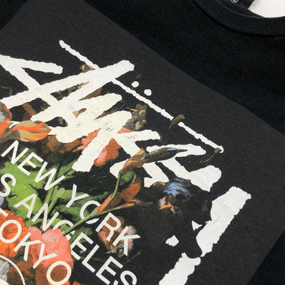 【中古品】【メンズ】 STUSSY ステューシー FLOWERART SS TEE フラワーアート 半袖Tシャツ トップス 142-260919-hn-06-fur サイズ：M カラー：ブラック 万代Net店