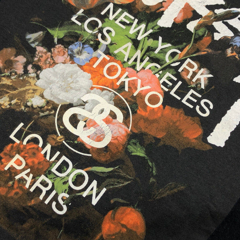 【中古品】【メンズ】 STUSSY ステューシー FLOWERART SS TEE フラワーアート 半袖Tシャツ トップス 142-260919-hn-06-fur サイズ：M カラー：ブラック 万代Net店