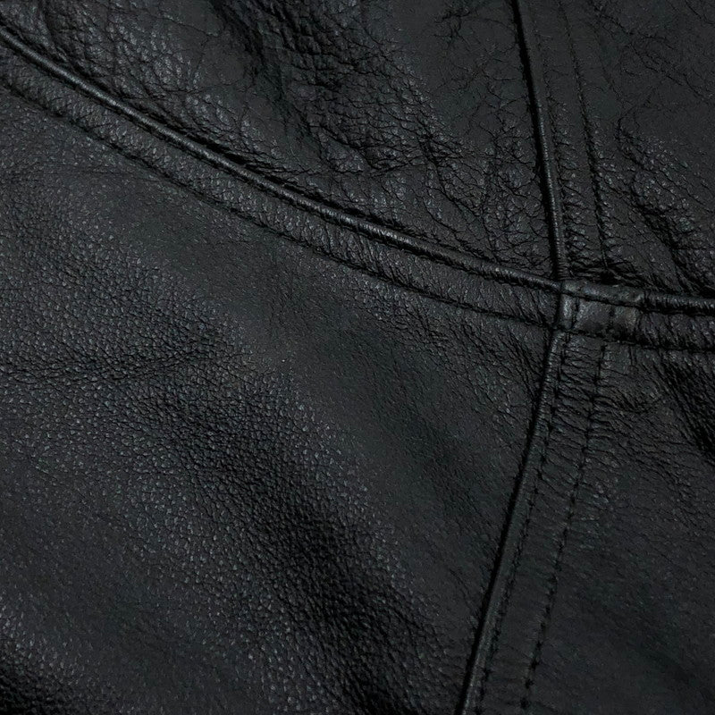 【中古品】【メンズ】 SEAHOP CLUB シーホップクラブ 90S COWHIDE LEATHER JACKET 90年代 カウハイド レザージャケット アウター 146-260411-hn-05-fur サイズ：L カラー：ブラック 万代Net店