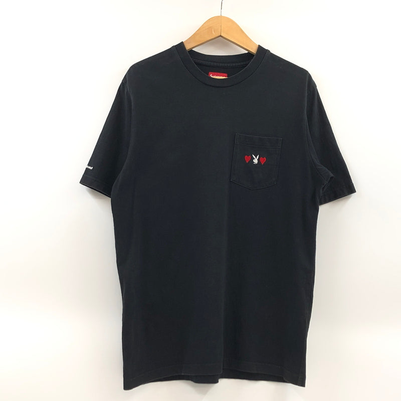 【中古品】【メンズ】 SUPREME シュプリーム × PLAYBOY プレイボーイ POCKET TEE ポケット付き半袖Tシャツ トップス 149-260920-hn-02-fur サイズ：M カラー：ブラック 万代Net店