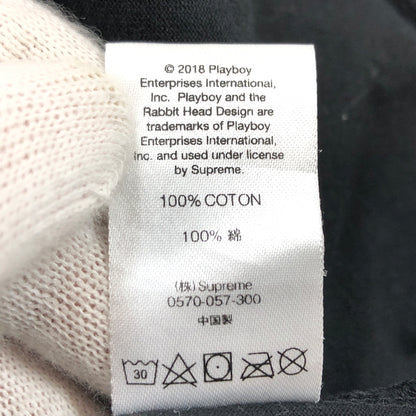 【中古品】【メンズ】 SUPREME シュプリーム × PLAYBOY プレイボーイ POCKET TEE ポケット付き半袖Tシャツ トップス 149-260920-hn-02-fur サイズ：M カラー：ブラック 万代Net店