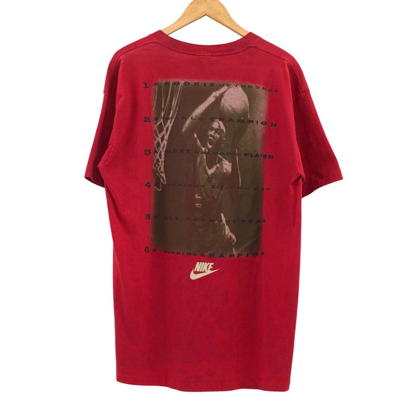 【現状渡し品】【メンズ】 NIKE ナイキ 90'S JORDAN PRINT TEE 両シングル ジョーダン プリント 半袖Tシャツ ヴィンテージ トップス 146-260412-hn-05-fur サイズ：XL カラー：レッド 万代Net店