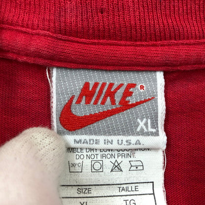 【現状渡し品】【メンズ】 NIKE ナイキ 90'S JORDAN PRINT TEE 両シングル ジョーダン プリント 半袖Tシャツ ヴィンテージ トップス 146-260412-hn-05-fur サイズ：XL カラー：レッド 万代Net店