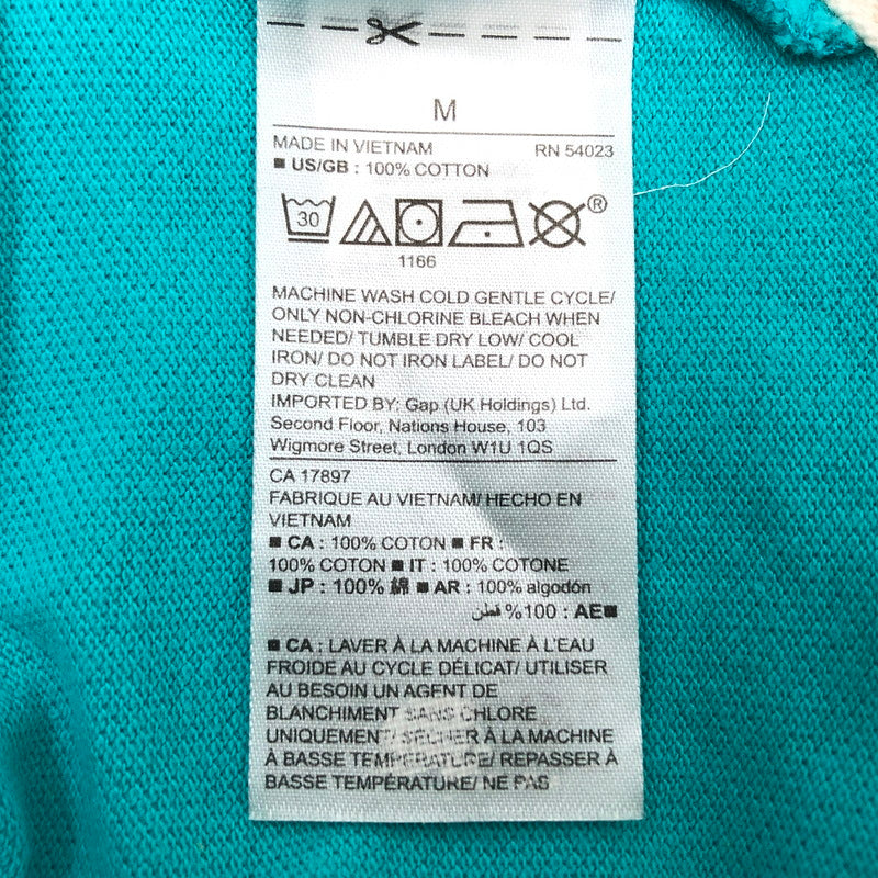 【現状渡し品】【メンズ】 GAP ギャップ 半袖ポロシャツ トップス 147-251102-hn-02-fur サイズ：M カラー：ターコイズ系 万代Net店