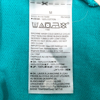 【現状渡し品】【メンズ】 GAP ギャップ 半袖ポロシャツ トップス 147-251102-hn-02-fur サイズ：M カラー：ターコイズ系 万代Net店