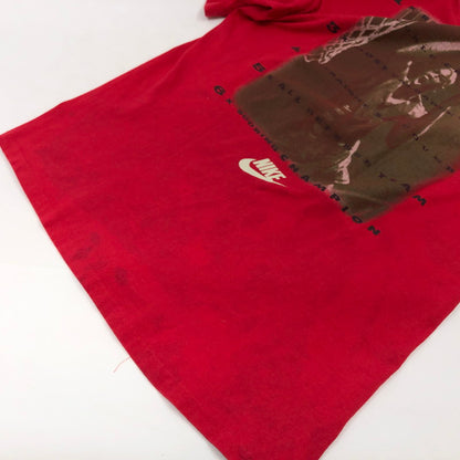 【現状渡し品】【メンズ】 NIKE ナイキ 90'S JORDAN PRINT TEE 両シングル ジョーダン プリント 半袖Tシャツ ヴィンテージ トップス 146-260412-hn-05-fur サイズ：XL カラー：レッド 万代Net店