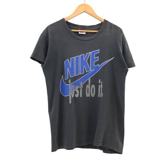 【現状渡し品】【メンズ】 NIKE ナイキ 90'S LOGO S/S TEE 銀タグ 両シングル ロゴ 半袖Tシャツ ヴィンテージ トップス 146-260412-hn-06-fur サイズ：不明 カラー：チャコールグレー系 万代Net店