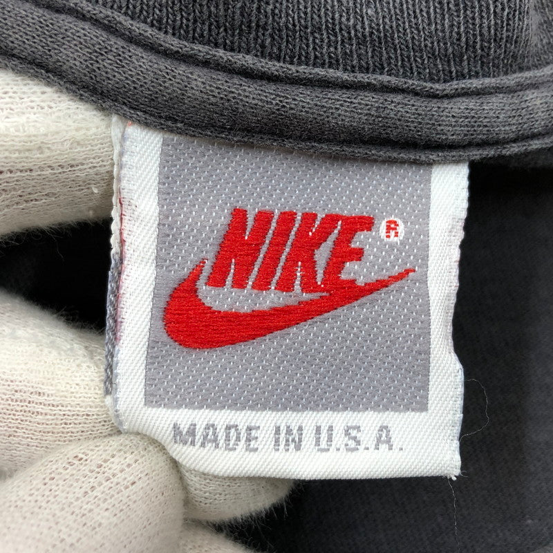 【現状渡し品】【メンズ】 NIKE ナイキ 90'S LOGO S/S TEE 銀タグ 両シングル ロゴ 半袖Tシャツ ヴィンテージ トップス 146-260412-hn-06-fur サイズ：不明 カラー：チャコールグレー系 万代Net店